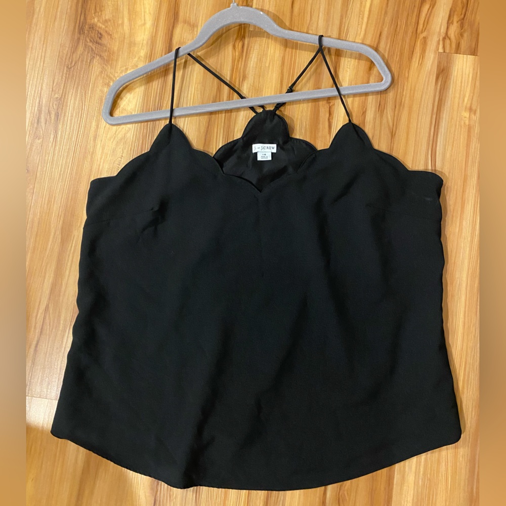 NWOT JCrew tank with scalloped neckline